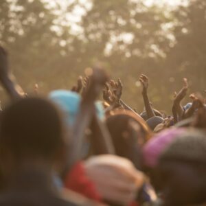 Congregation worshipping