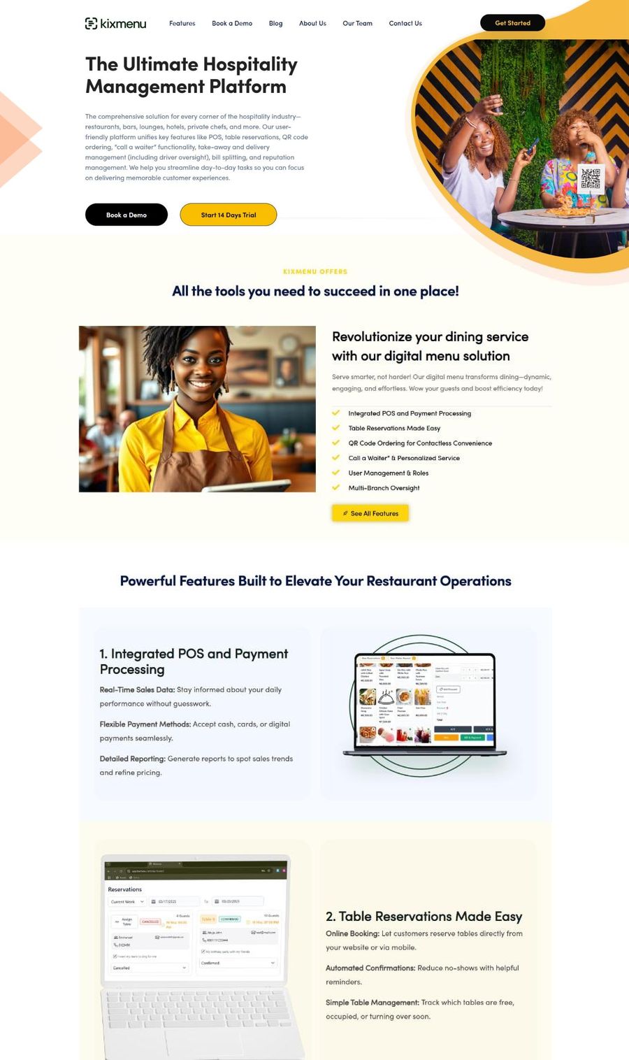 Kixmenu website screenshot